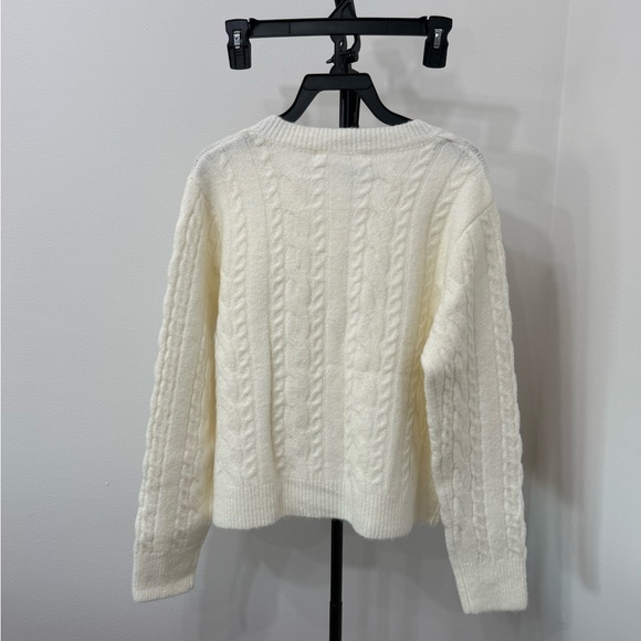 Altar'd State Ivory Cable Knit Cardigan - Picture 9 of 9
